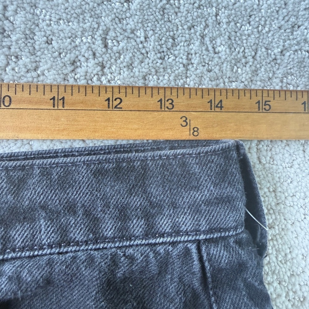 Mother Snacks Jeans Womens 28 Black HW Double Stack Hover Straight Leg - Picture 11 of 16